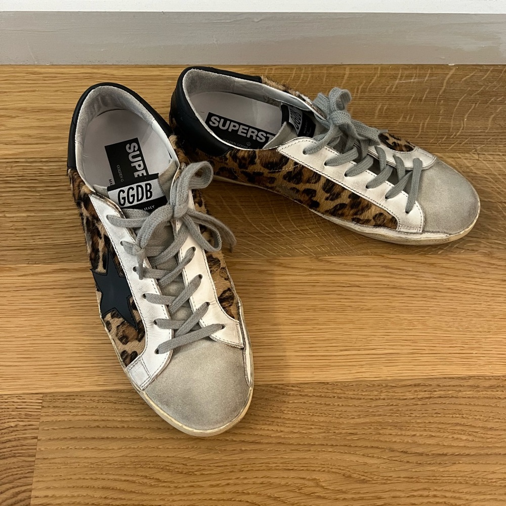 Golden Goose Superstar Leopard Print Sneakers - Picture 2 of 6